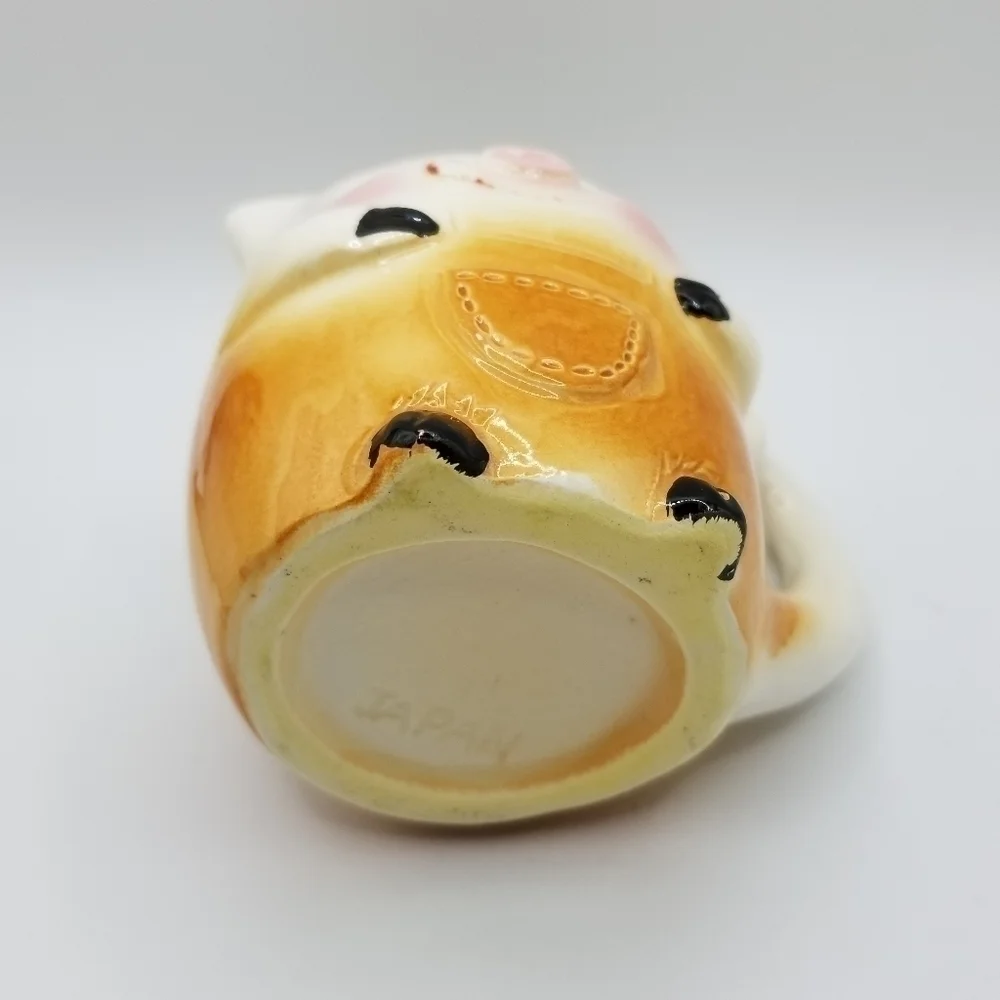 Vintage Ceramic Napkin Holder Creamer Set Pigs Mid-Century Anthropomorphic Japan